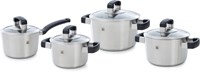BK pannenset RVS Cool Grip glazen deksels 4-delig inductie