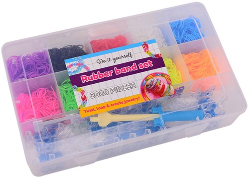 Loom Bandjes Set in Opbergdoos, 3000dlg.