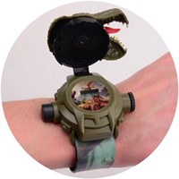 Johntoy dino projectie horloge - speelgoed horloge met 24 afbeeldingen-3