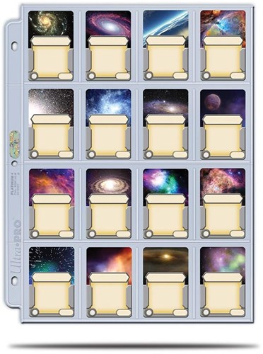 Ultra Pro kaartenmap accessoires 16-pocket Platinum pagina's 41x63mm