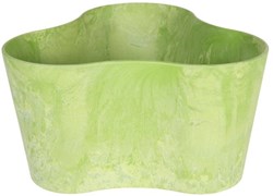 Artstone bloempot Claire groen 26 cm met drainagesysteem voor binnen en buiten