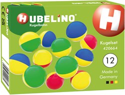 Hubelino knikkers set - kleurrijke knikkers voor knikkerbaan - 12 stuks