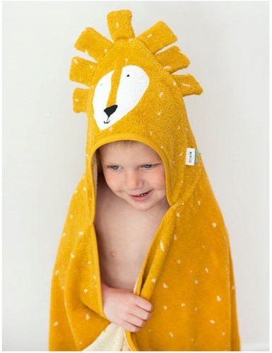 Trixie badcape biologisch katoen 75x75cm Mr. Lion babyhanddoek-3