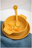 Trixie siliconen kom voor kinderen - Mr. Lion - geel - veilig kinderservies-2