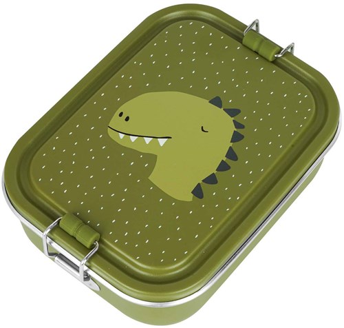 Trixie brooddoos lunchbox Mr. Dino - RVS - Groen - Kinderen