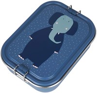 Trixie brooddoos lunchbox groot - Mrs. Elephant - RVS snackbox voor kinderen