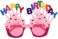 Boland partybril verjaardag cupcake multi kleur feestaccessoire
