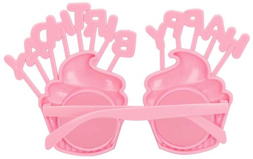 Boland partybril verjaardag cupcake multi kleur feestaccessoire-3