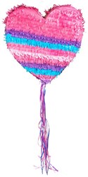 Boland piñata hart roze - feestdecoratie kinderfeestje prinsessen