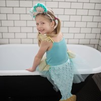 Great Pretenders Zeemeermin Verkleedjurk met Staart 5-6 jaar - Luxe Kostuum-3