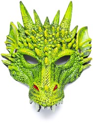 Great Pretenders drakenmasker groen verkleedaccessoire voor kinderen