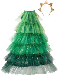 Great Pretenders kerstboomjurk kind verkleedjurk met haarband 3-4 jaar