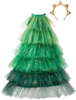 Great Pretenders kerstboomjurk kind verkleedjurk met haarband 5-6 jaar