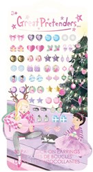 Great Pretenders plakoorbellen kindersieraad 30 stuks multi kleuren