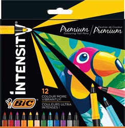 BIC viltstiften Intensity luxe box 12 kleuren premium set