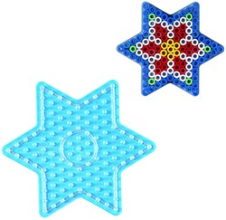 Hama strijkkralen grondplaat maxi ster transparant - creatief speelgoed