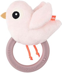 Done by Deer baby rammelaar bijtring Birdee roze sensorisch speelgoed