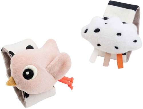 Done by Deer baby rammelaar set roze wolken sensorisch speelgoed-2