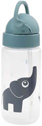 Done by Deer drinkfles met rietje Elphee blauw 350ml kindvriendelijk