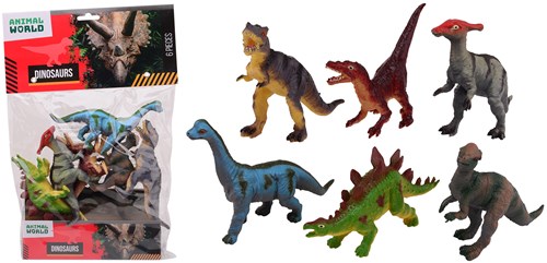 6 dinosaurussen in zak 26778
