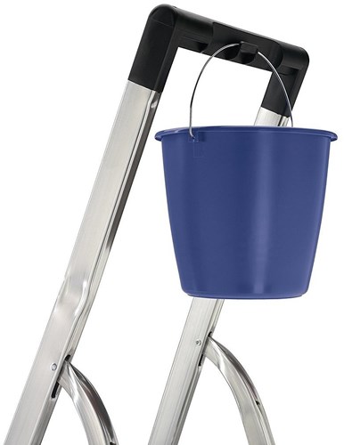 Hailo huishoudtrap aluminium 4 treden - stevige antislip ladder-3