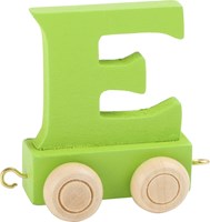 Small Foot houten lettertrein groen - E - speelgoed letter voor kinderen