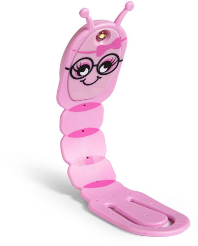 Mondikaarten leeslamp boekenwurm roze LED flexibel boekenaccessoire-3