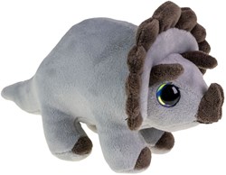 Lumo Stars knuffel dino Triceratops 15cm - pluche dinosaurus speelgoed