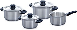 BK pannenset Karaat+ 4-delig RVS inductie kookpannen