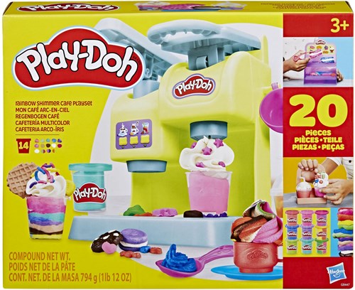 Hasbro Play-Doh regenboog shimmer cafe speelset - creatief speelgoed