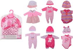 Johntoy poppenkleren op hanger 40-45 cm poppen kleding set