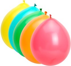 Folat ballonnen gekleurd 10 stuks - feestdecoratie multi