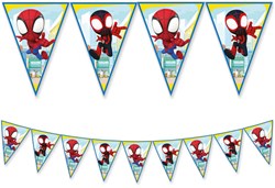 Globos Spidey papieren vlaggenlijn FSC 3 meter kinderfeestje decoratie