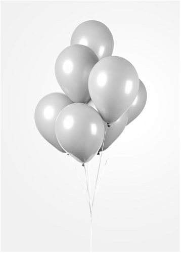 Globos ballonnen cool grijs 30cm 10 stuks - feestdecoratie latex-3