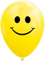 Globos ballonnen geel smiley 30cm - feestdecoratie 8 stuks-2