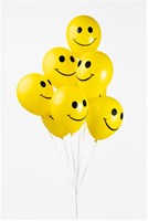 Globos ballonnen geel smiley 30cm - feestdecoratie 8 stuks-3
