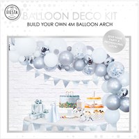 Globos ballonnen boog set zilver - feestdecoratie pakket
