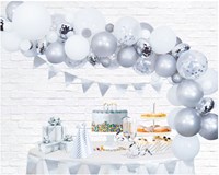 Globos ballonnen boog set zilver - feestdecoratie pakket-3