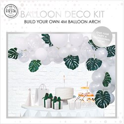 Globos ballonnen boog set wit - feestdecoratie ballonboog wit