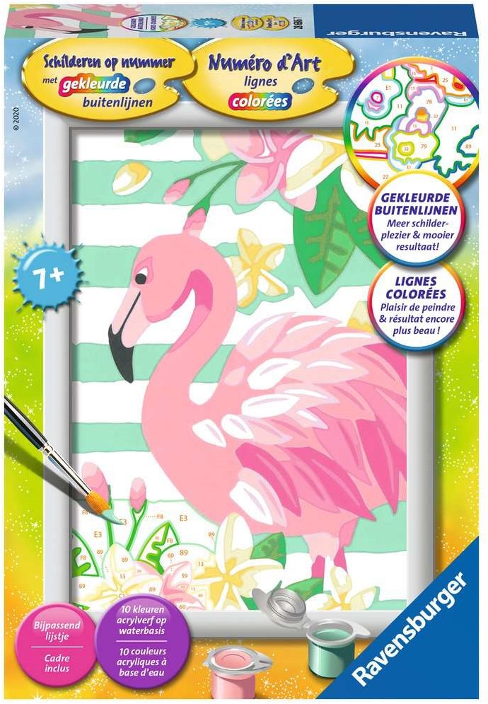 schilderen op nummer Flamingo