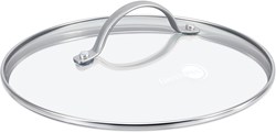 GreenPan glazen deksel 28cm - universeel - transparant - RVS handvat