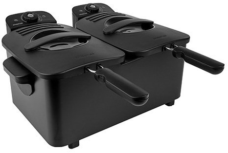 Inventum friteuse dubbel 2x2,5 liter zwart 1800 watt