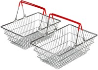 BigJigs metalen speelgoed winkelmandje set - 2 stuks - rollenspel