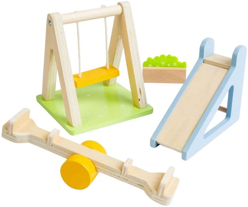 Bigjigs houten poppenhuis tuinset - FSC houten buitenspeelgoed