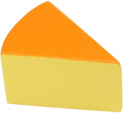 BigJigs houten speelgoed kaas - speelkeuken accessoire geel