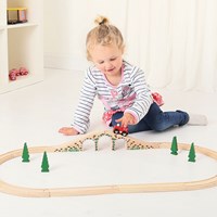BigJigs houten treinbaan brug met 3 bogen - speelgoed brug-3