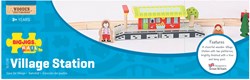 BigJigs houten treinstation dorp - speelgoed treinbaan accessoire