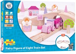 Bigjigs Houten Treinset 8-vorm Feeën - 40-delig
