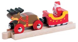 Bigjigs Kerstman Slee met Rendieren (4)