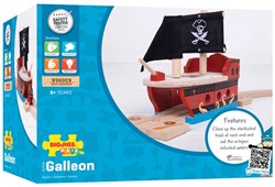 BigJigs houten treinbaan piratenschip - speelgoed trein accessoire
